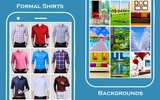 Men formal shirt photo suit screenshot 1