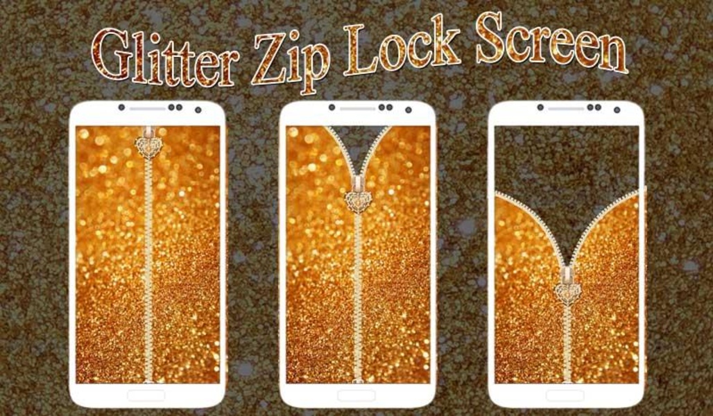 Glitter Zip Lock Screen - Preview 3