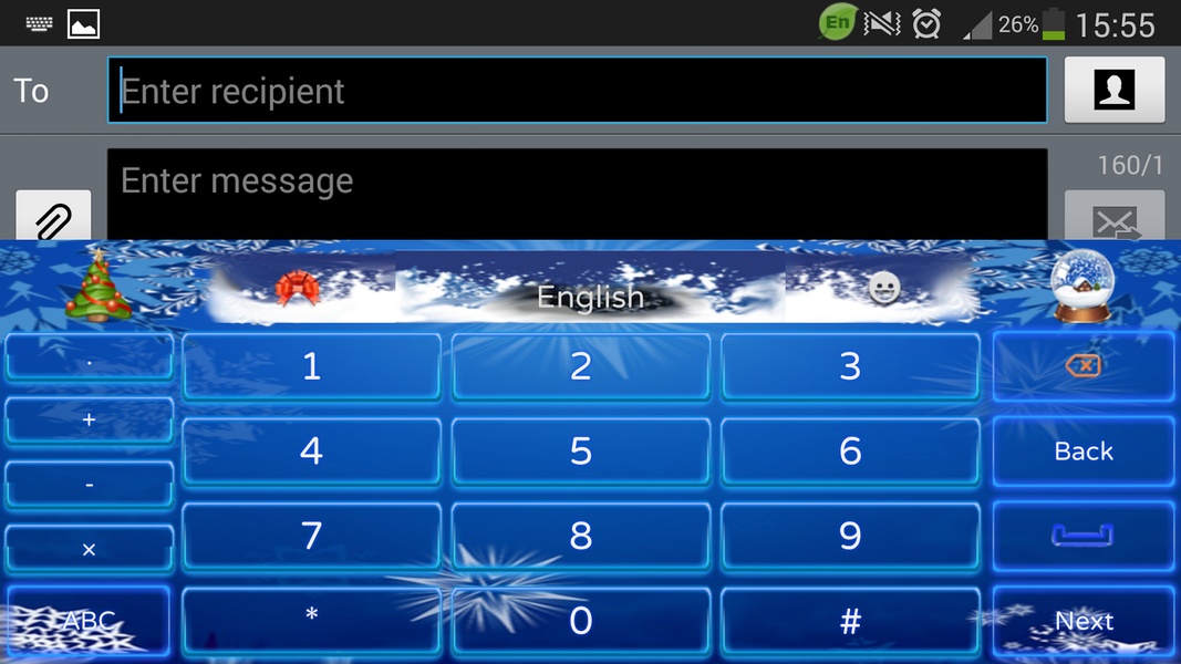 Christmas HD GO Keyboard theme - Preview 1