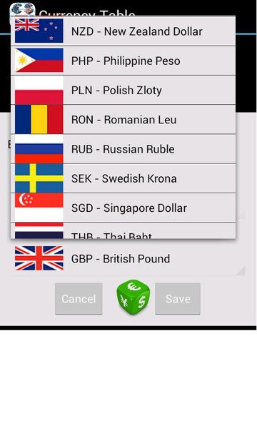 Currency Table - Preview 2