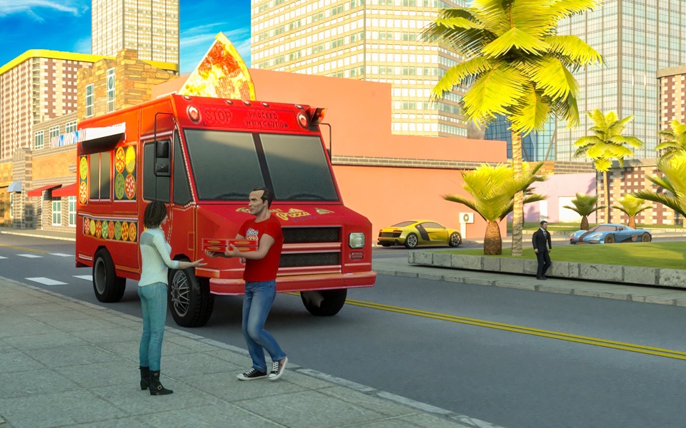 Van Pizza Delivery Boy Food Games - Preview 1