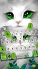 White Cute Cat Keyboard Theme screenshot 4