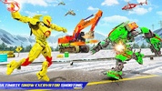 Snow Excavator Robot Car Games screenshot 2