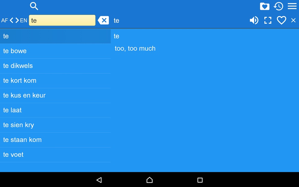 EN-AF Dictionary Free - Preview 3