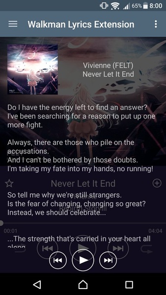 Walkman Lyrics Extension - Preview 2