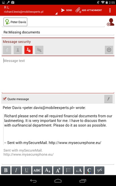 mySecureMail - Preview 1