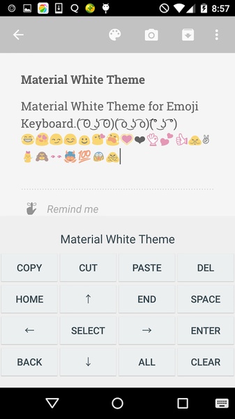 Material White Emoji Keybaord - Preview 4
