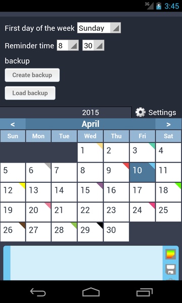 Calendar with colors - Preview 6