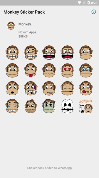 Monkey Whatsapp Stickers - Preview 1