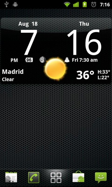Smoked Glass Digital Weather Clock Widget - Preview 8