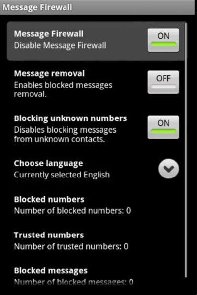 Message Firewall FREE - Preview 2