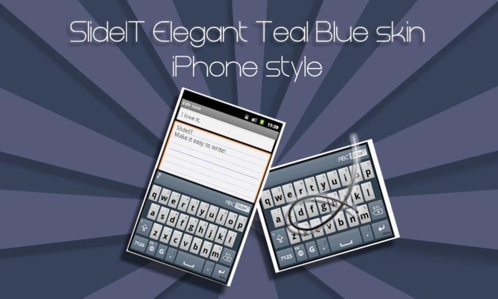 SlideIT Teal Blue skin - Preview 3