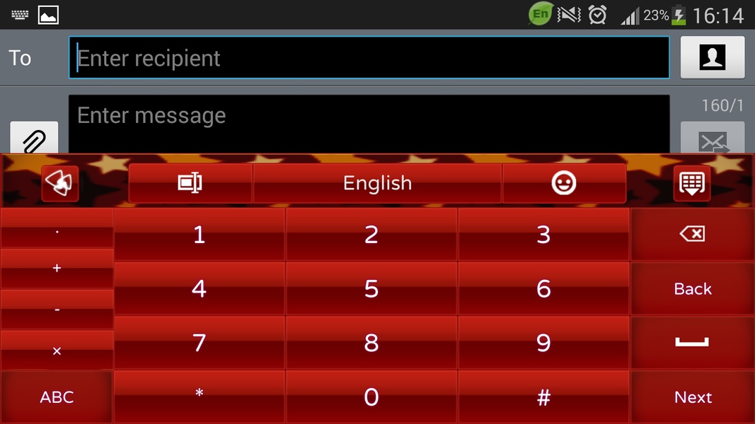 Red Star GO Keyboard Theme - Preview 1