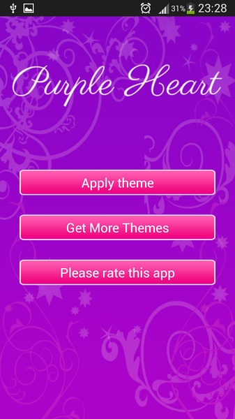 GO Keyboard Purple Heart Theme - Preview 9