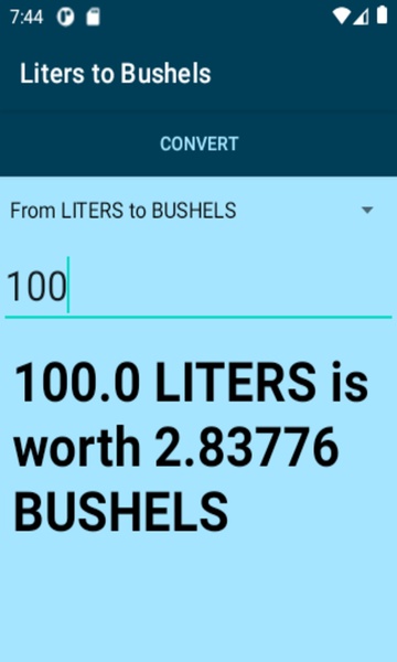 Liters to Bushels converter - Preview 4