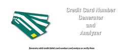 Credit Card number generator with analyzer screenshot 1