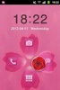 GO Locker Theme Pink Cute Rose screenshot 1