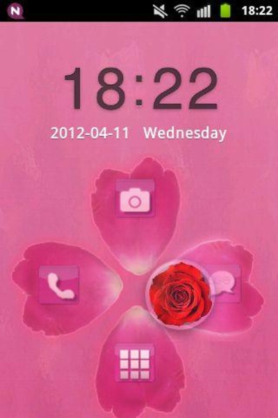 GO Locker Theme Pink Cute Rose - Preview 1