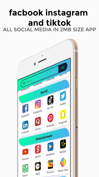 SocialBrowser:-- Shopping,Food,News, Recharge,etc. - Preview 5