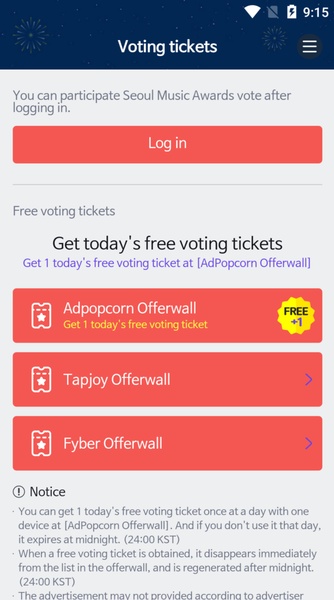 The 30th SMA Official Voting App - Preview 1