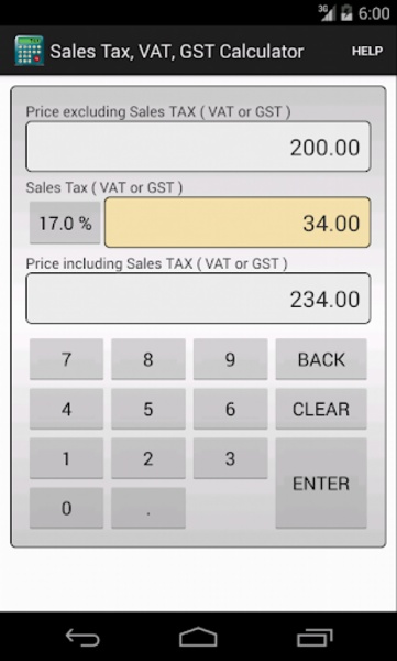 Sales Tax, VAT, GST Calculator - Preview 1
