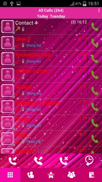 RocketDial Pink Theme - Preview 4