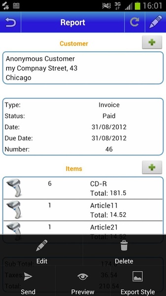 My Invoices (free) - Preview 4