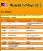 Malaysia Public Holiday 2015 screenshot 4