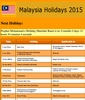 Malaysia Public Holiday 2015 screenshot 3