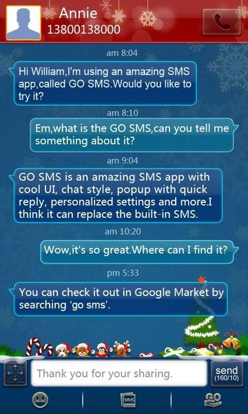 GOSMS Merry Christmas Theme - Preview 5