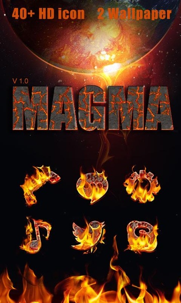 Magma GOLauncher EX Theme - Preview 1