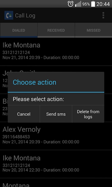 Call Log - Preview 3