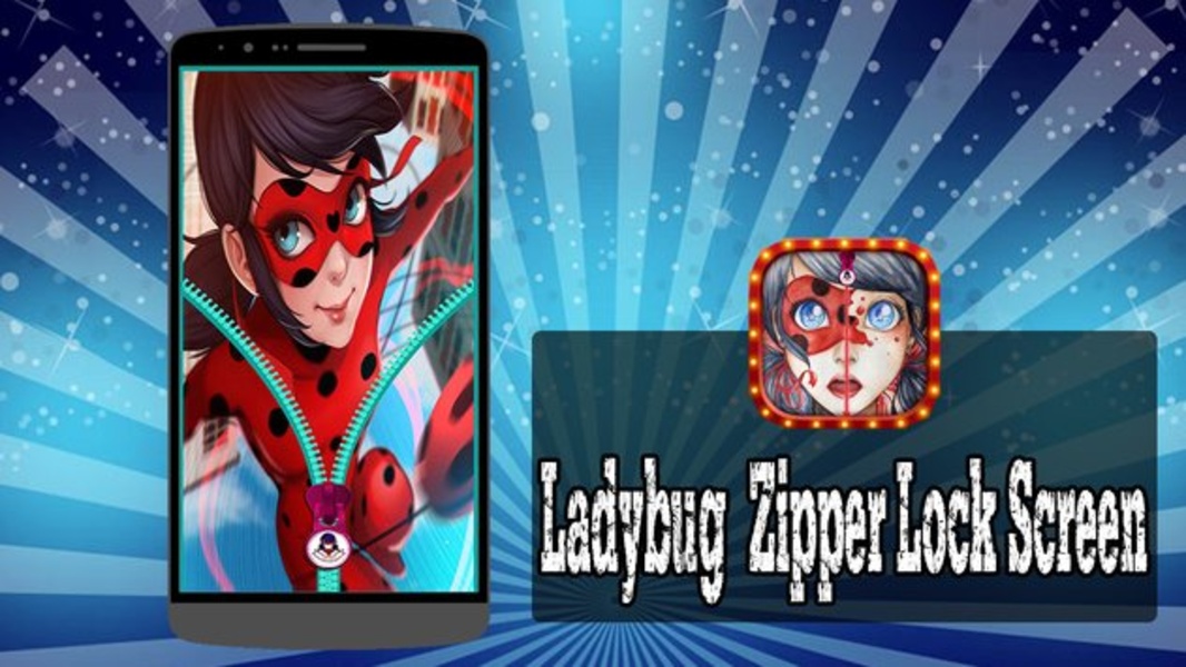 Ladybug Zipper Lock Screen - Preview 3