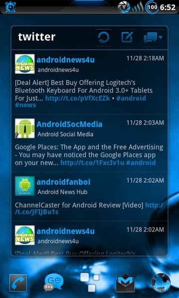 GOWidget SteelBlue Theme by TeamCarbon - Preview 2