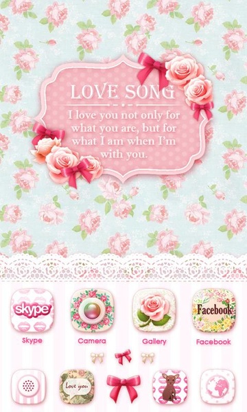 Love Song GOLauncher EX Theme - Preview 5
