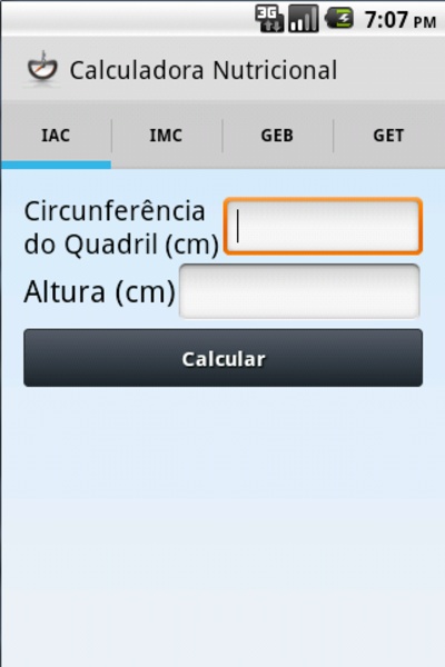 Calculadora Nutricional - Preview 1