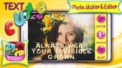 Cute Text Photo Maker and Editor screenshot 1