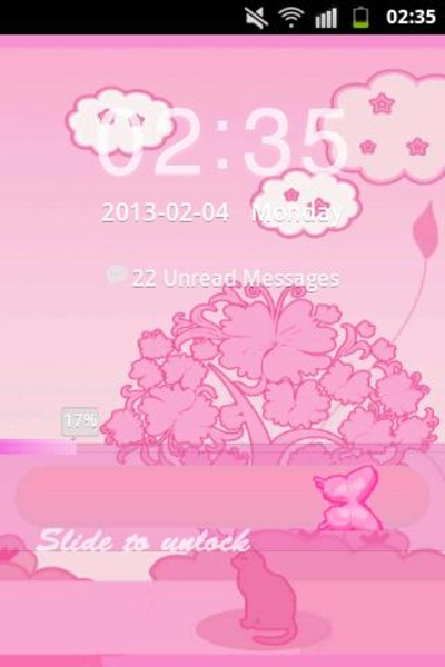 GO Locker Theme Pink Cat - Preview 2