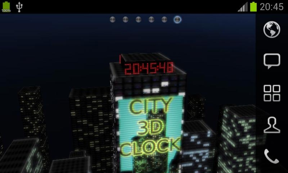 3D Night City Clock - Preview 2