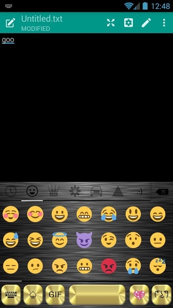 Theme Metallic Gold for Emoji Keyboard - Preview 4