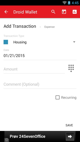 Droid Wallet - Preview 6