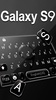 Black Galaxy S9 Keyboard Theme screenshot 3