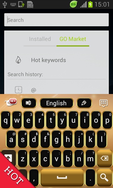 Neon Gold GO Keyboard - Preview 8