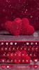 Red Love Hearts Keyboard Backg screenshot 1