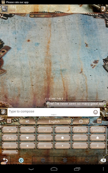 GO Keyboard Steampunk Theme - Preview 5