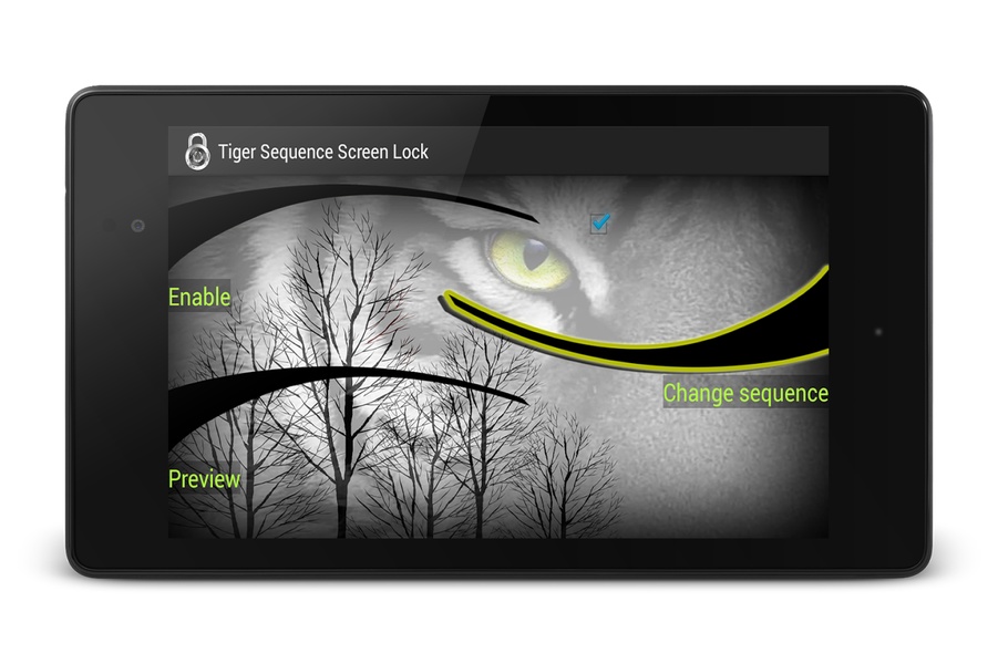 Tiger Sequence Screen Lock - Preview 1