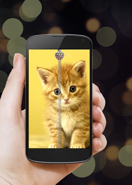 Kitty Zipper Lock Screen - Preview 6