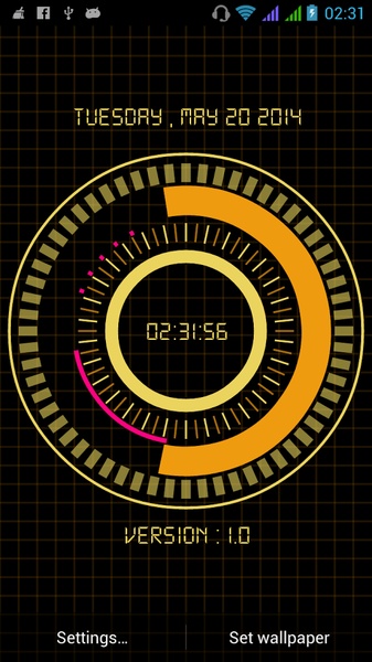Animated Digital Clock Free - Preview 1