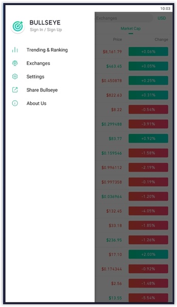 Bullseye - Bitcoin Live Data - Preview 9