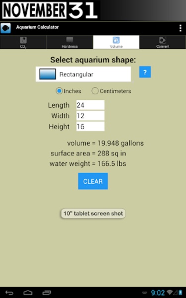 Aquarium Calculator - Preview 1